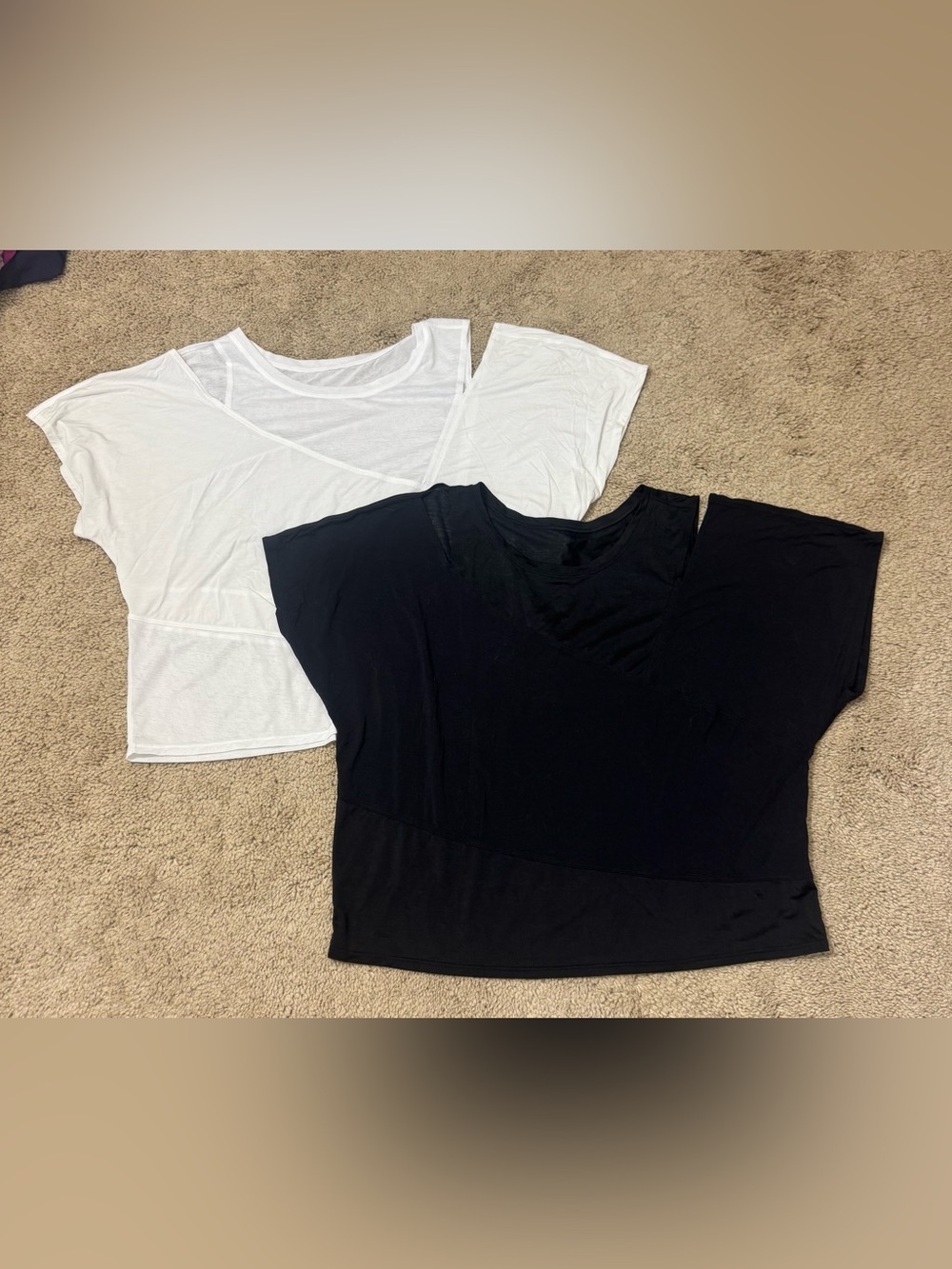 Lululemon lot of No Inhibitions Tees Black White size 6